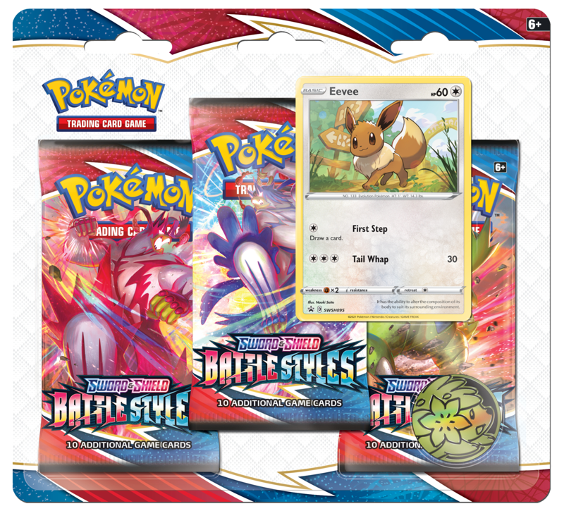 Pokemon 3 Pack Blister : Eevee - Battle Styles