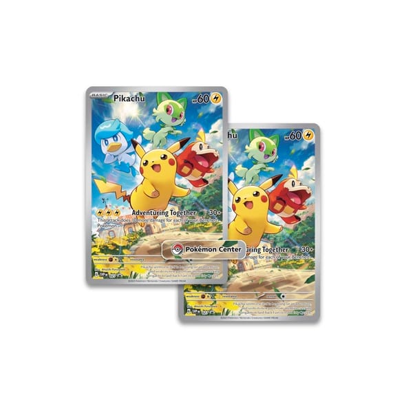 Paldea evolved elite trainer box promo pikachu